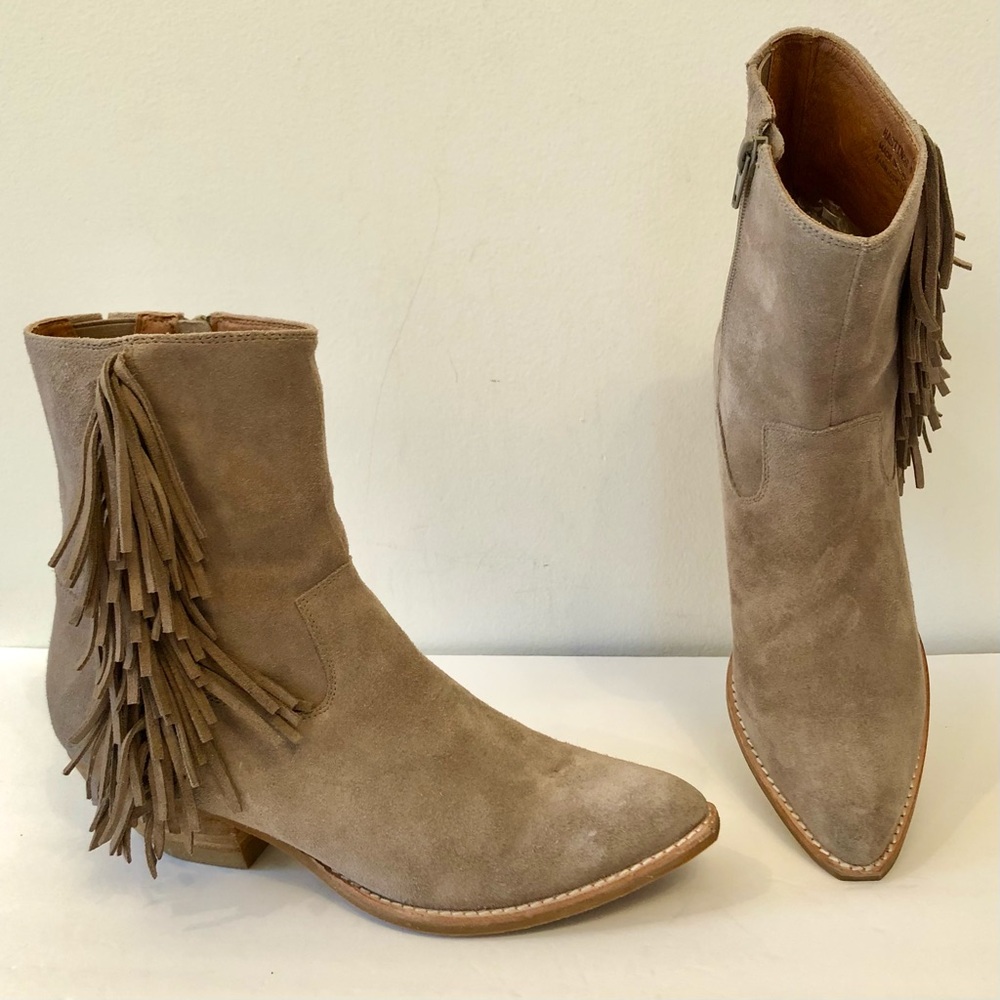 Jeffrey Campbell Hastings Suede  Fringe Ankle Boot
